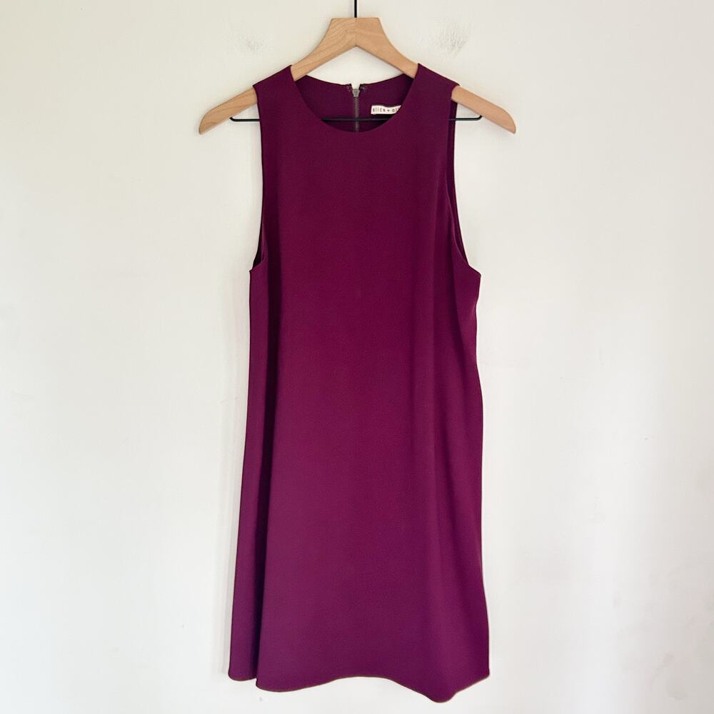 Alice & Olivia Sleeveless Swing Cutout Dress Size S Purple
